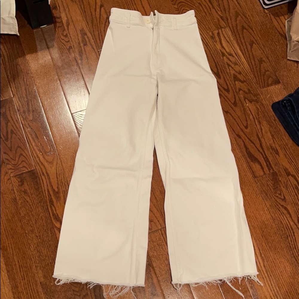 Zara White Wide Leg Pants